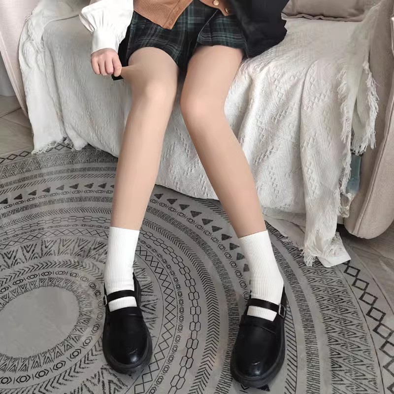 光腿神器女小个子袜裤秋冬裸感加绒加厚肉色冬季双层肤色打底裤