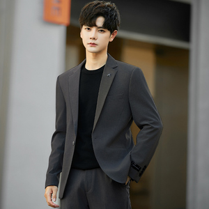 休闲小西装外套男士春秋西服套装韩版修身痞帅正装垂感上衣单件潮