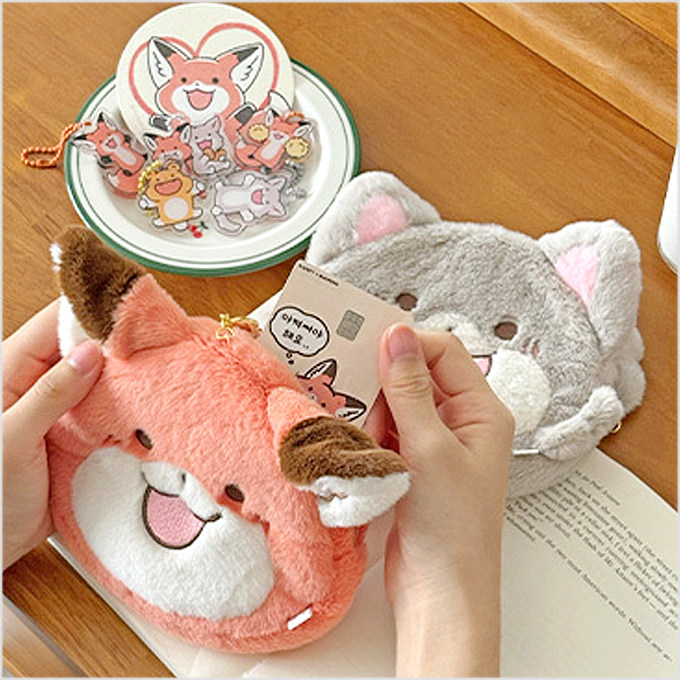 韩国代购morong周边狐狸钥匙扣包挂件红狐狸收纳零钱小挂包化妆包,模玩/动漫/周边/娃圈三坑/桌游,动漫挂件/文具,淘宝优惠券,粉丝福利购,淘宝优惠卷