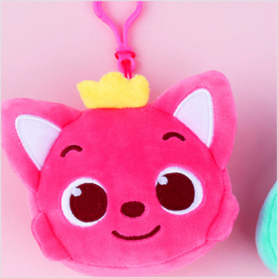 韩国pinkfong碰碰狐鲨鱼包包挂件