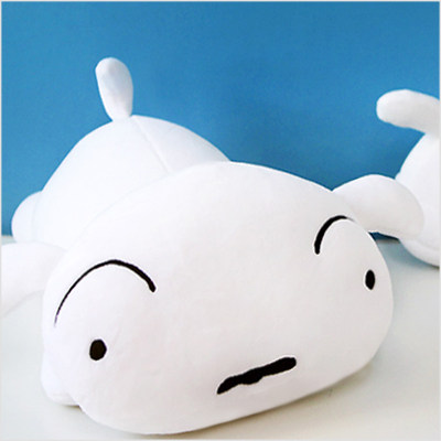 韩国代购进口蜡笔小新小白靠枕狗狗趴趴姿毛绒公仔玩偶靠垫小抱枕