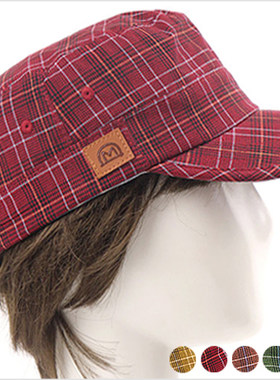 韩国代购男士休闲帽子格子格纹