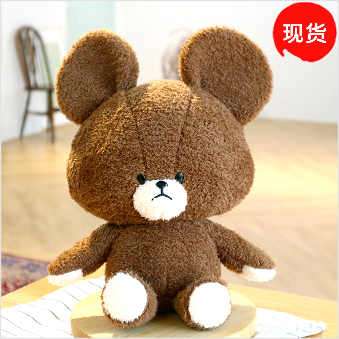 韩国代购Bears'School日本jackie读书熊毛绒公仔玩偶卷毛小熊娃娃