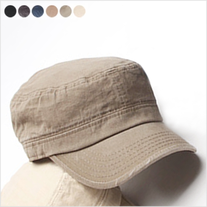 韩国代购进口复古风韩版男式休闲水洗纯棉男平顶帽松紧全封口帽子