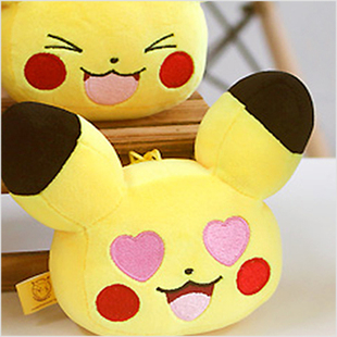 韩国代购进口神奇宝贝宝可梦皮卡丘表情玩偶包包挂件毛绒玩具公仔