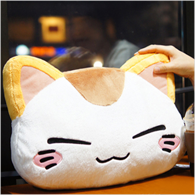 韩国代购进口日本瞌睡猫睡眠猫公仔靠垫靠枕黑猫毛绒玩具玩偶娃娃