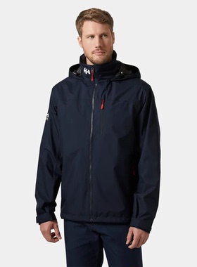 HELLY HANSEN Crew 2.0 户外软壳HH藏青色防水登山服连帽休闲夹克
