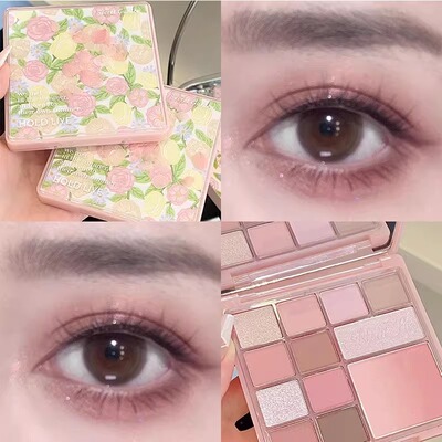 HOLD LIVE巴黎花园升级版12色眼影盘H01早八综合盘低饱和渐变腮红