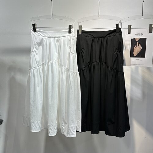 飘逸大摆蛋糕裙松紧高腰A字