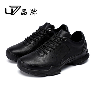 U7鞋子男潮鞋2025新款真皮软底轻便时尚休闲鞋男士头层牛皮运动鞋