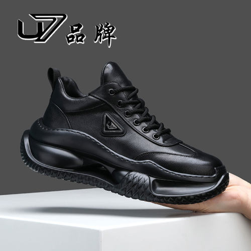 u7老爹鞋头层牛皮时尚休闲运动鞋