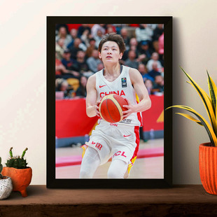 杨力维床头实木相框摆台中国女篮明星有框挂墙上房间宿舍画框壁画