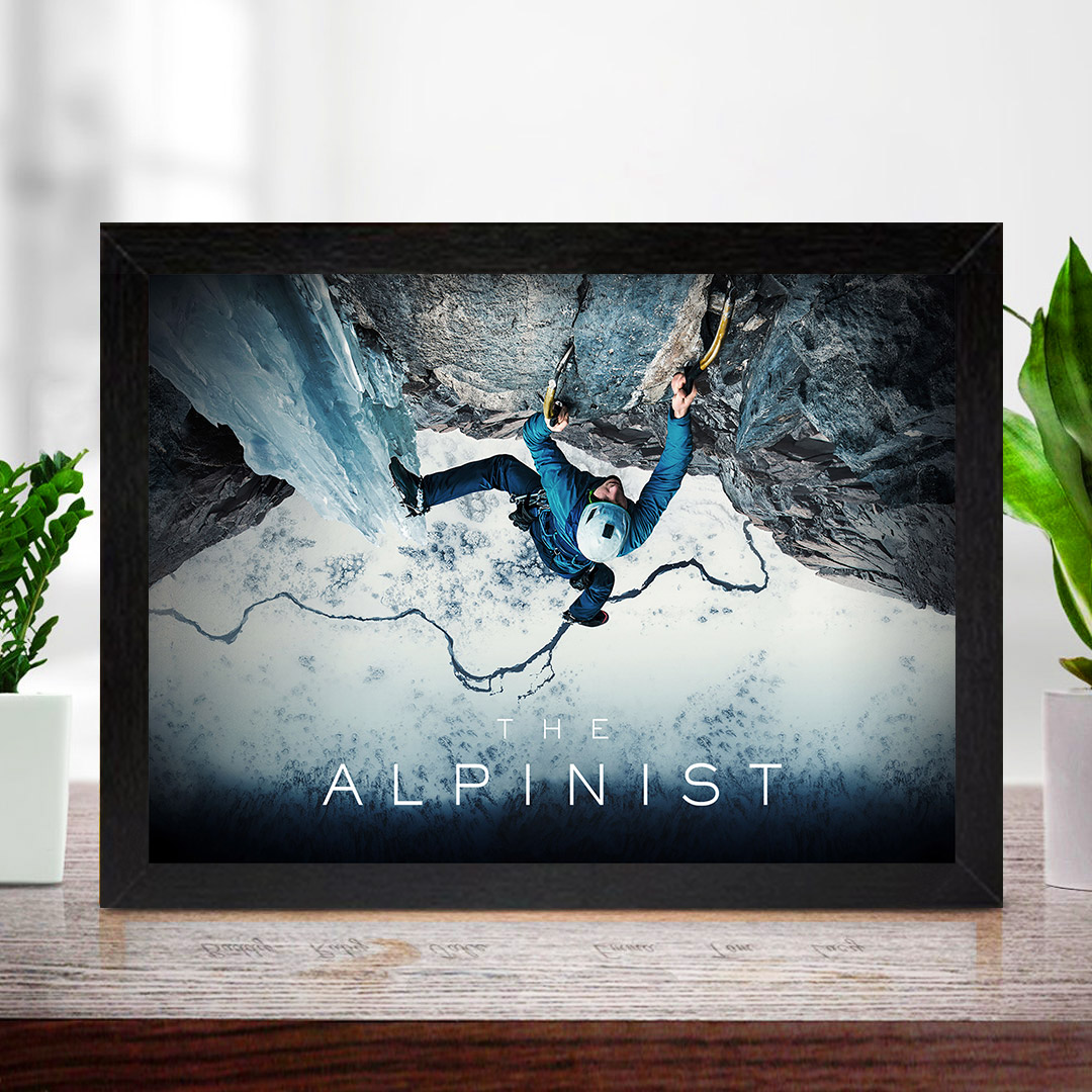 登山家相框摆台励志电影书房高档实木画框挂墙贴卧室房间壁画ins