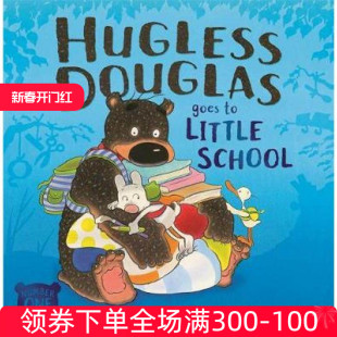 School 进口英文原版 现货 Board 纸板书 Douglas 道格拉斯去上学 Hugless 儿童英语启蒙阅读绘本故事书 Goes book Little