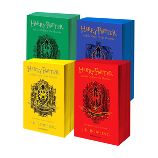 4本套装 Phoenix the Hufflepuff Harry Order 英文原版 Potter and 赫奇帕奇20周年学院纪念版 哈利波特与凤凰社 平装