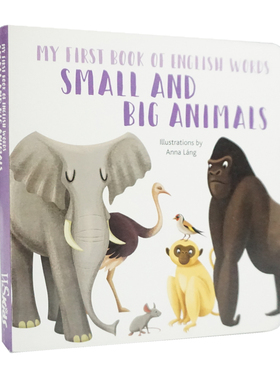 进口英文原版 Small and Big Animals. My First Book of English Words 小动物和大动物。我的第一本英语单词书 儿童英语启蒙绘本
