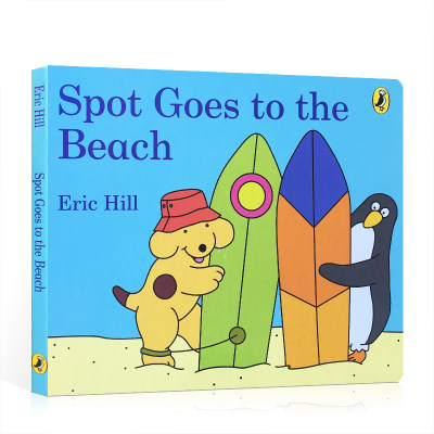 现货 英文原版绘本 Spot Goes to the Beach小玻去沙滩 Eric Hill spot小玻小波 图画故事书 Puffin Books 幼儿启蒙纸板书