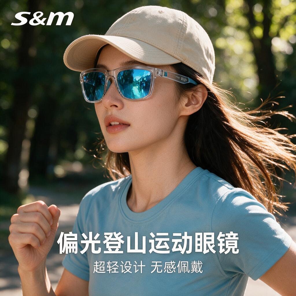 SM偏光轻量防滑UV400防晒墨镜