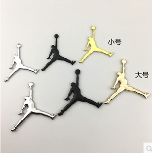 汽车装饰贴 NBA球队篮球车贴 金属车身贴 改装车尾标 乔丹车标