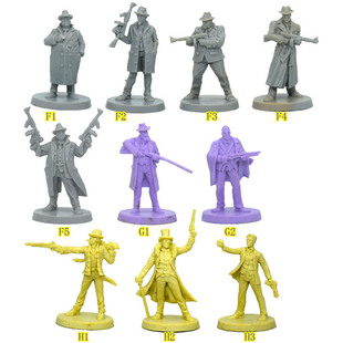 疤面1920桌游模型2 西部教父黑帮打手含扩展西方人物