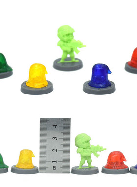 超级地城探索 卡通魔幻桌游模型 SDE 士兵绿色紫色黄色红色指示物