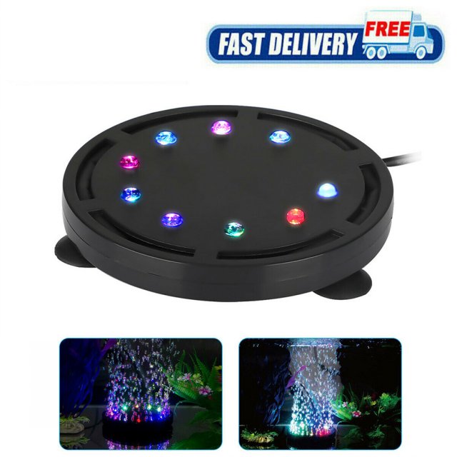 aquarium lamp underwater air bubble oxygen 9 led lighting wa