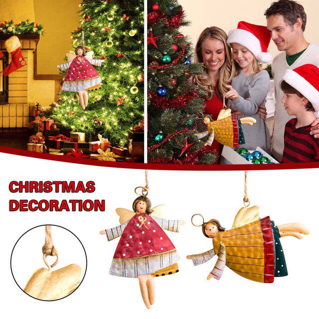 christmas decor gifts iron pendant retro ornament party home