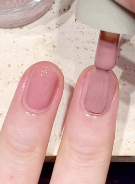 温柔橡皮裸粉！twomoons2025新款指甲油胶甜桃皮粉色美甲免烤可撕