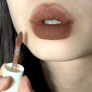 吃土色调口棕 akf唇泥m09焦糖巧克力土棕色哑光美拉德口红唇釉