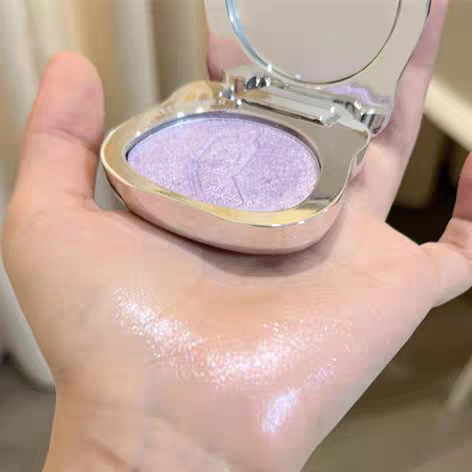 只见光不见粉 淡紫色韩系水光肌 荔萌高光多用粉卧蚕眼头提亮MH00