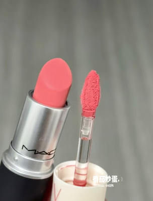 好韩这女高嫩粉色！akf唇泥m17无花果烤奶蜜桃粉色口红唇釉哑光