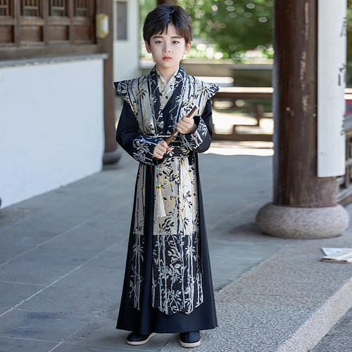 汉服男童2024新款儿童古装演出服