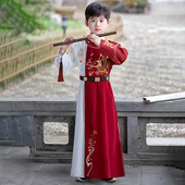 秋季 汉服男童2024新款 儿童唐装 中国风男孩古装 圆领袍国学古风童装