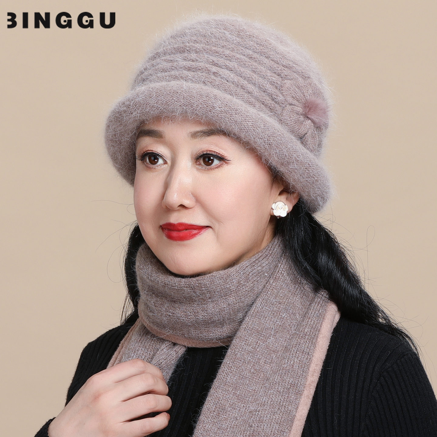 中老年人帽子女士冬季新款妈妈帽