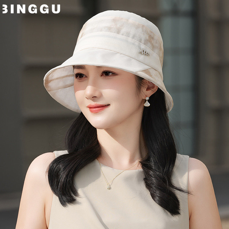 2026新款妈妈帽子女士夏季时尚防晒帽中老年人奶奶遮阳渔夫帽盆帽