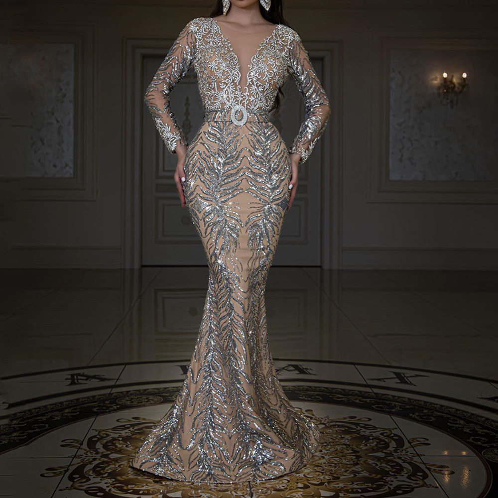 2021 여성용 핫 브론즈 드레스 여성용 핫 브론즈 드레스 이브닝 드레스