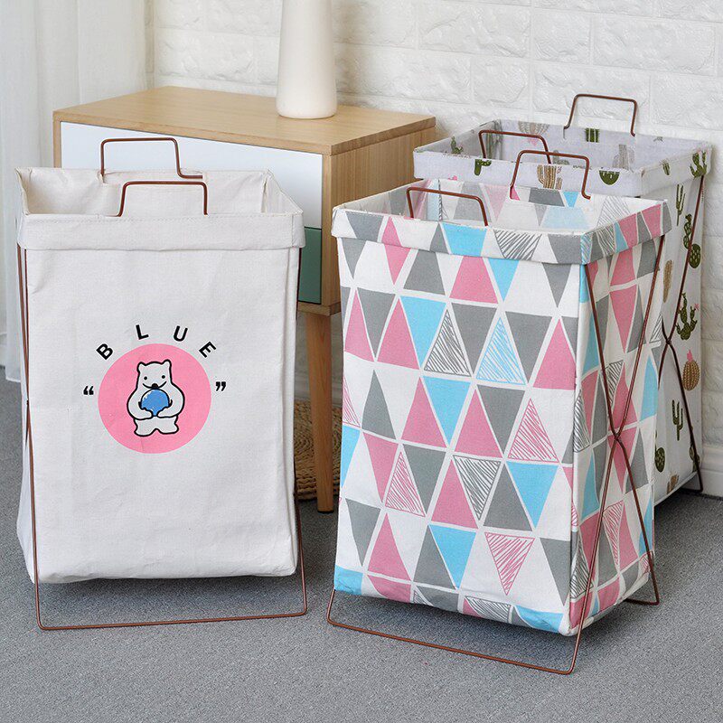 北欧布艺玩具篮换洗脏衣篓卧室阳台超大号可折叠铁架防水衣服收纳|ruв категории получать отделка, семьи, хранения приборов, получать корзины, грязная одежда корзины - от Buy2taobao.com для оказания профессиональной услуги покупки агента Taobao