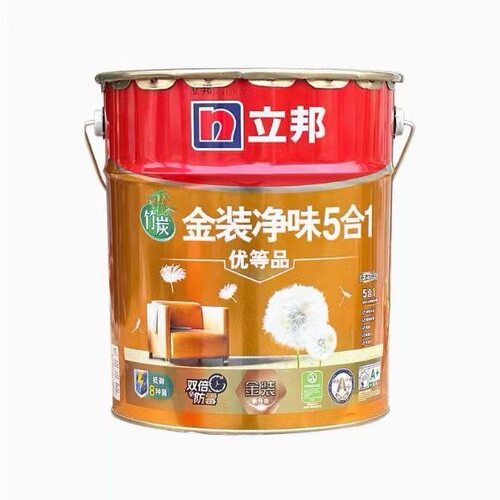 立邦竹炭金装净味五合一内墙漆家装乳胶漆防霉抗碱耐擦洗专用漆
