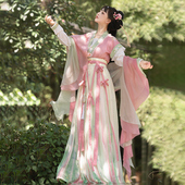 遇锦记原创汉服 水露百合 唐褙子齐腰显瘦绣花日常清新中国风秋