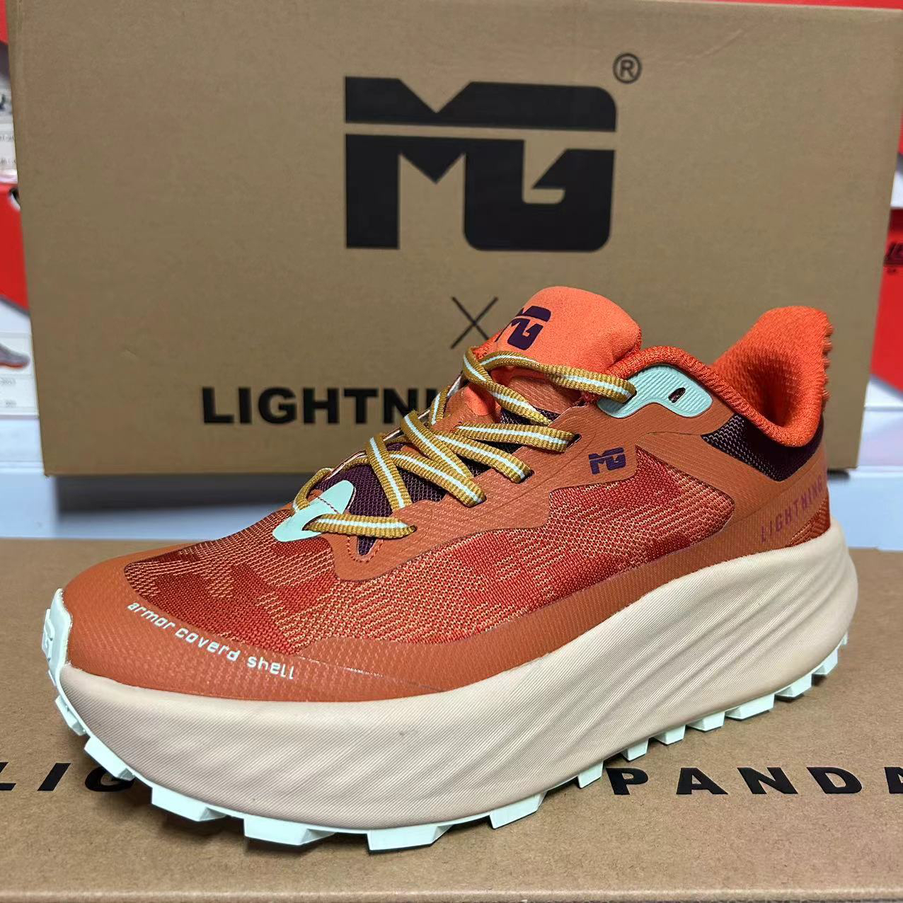 出口欧洲外贸单宽楦户外运动鞋透气5CM厚底增高缓震防滑男女跑鞋