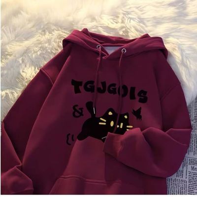 女童秋冬季连帽卫衣百搭宽松