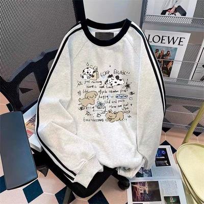 女童美式潮牌复古运动卫衣秋冬季