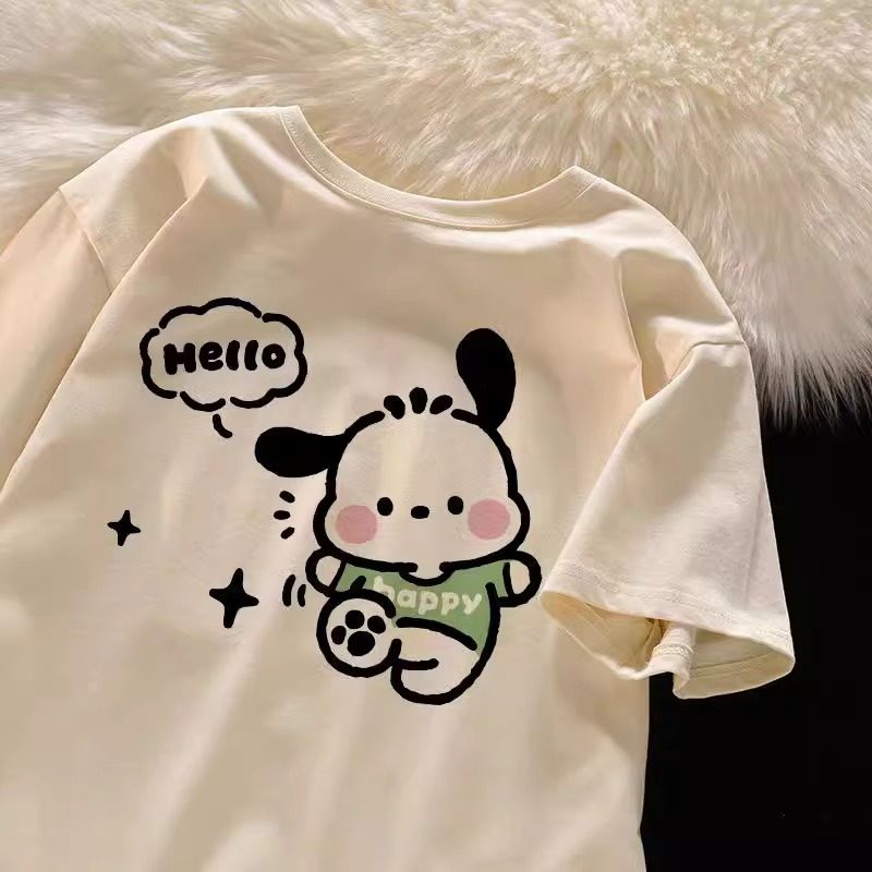 中大童上衣服女童短袖T恤纯棉夏季2024新款宽松休闲女童卡通印花,童装/婴儿装/亲子装,T恤,淘宝优惠券,粉丝福利购,淘宝优惠卷