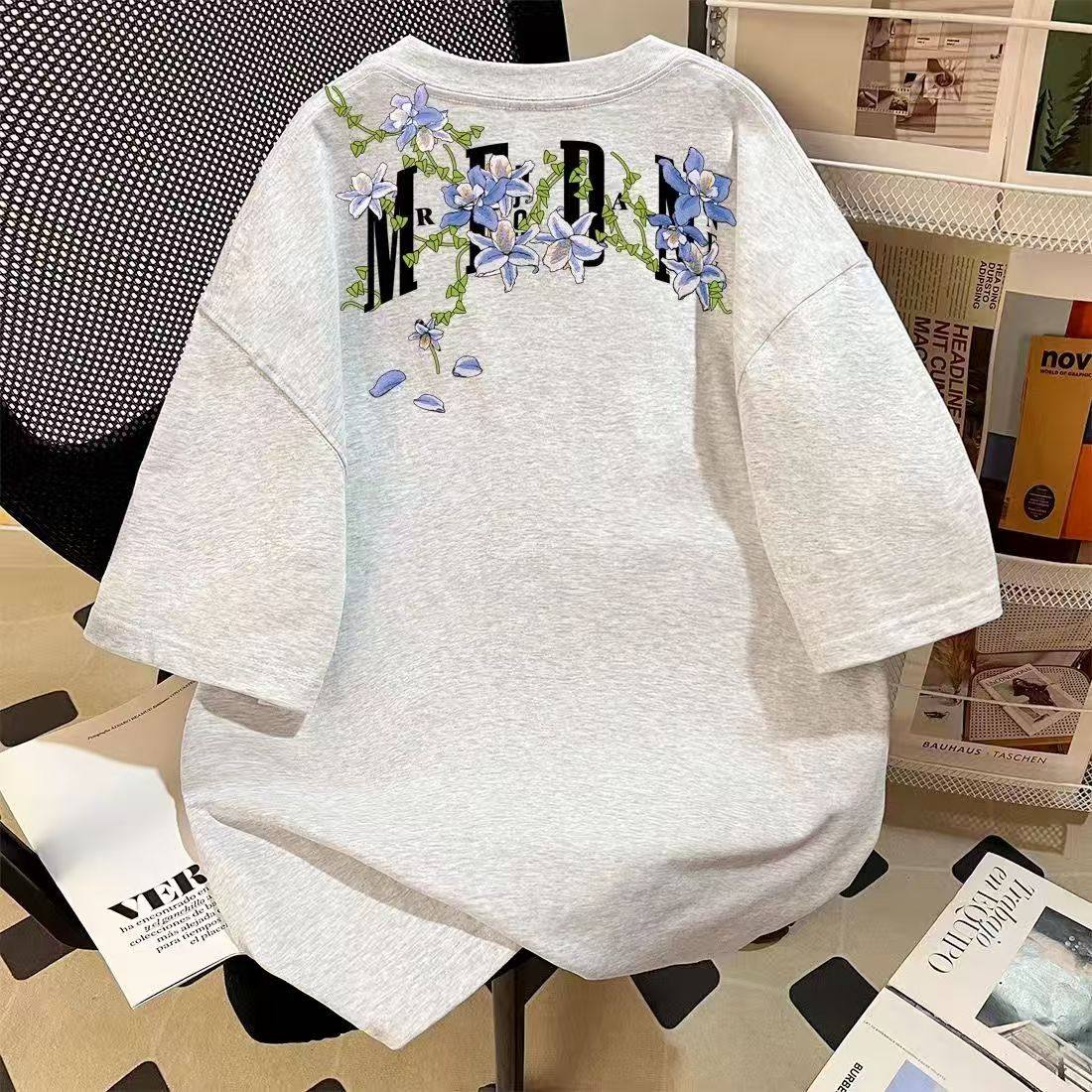 中大童纯棉印花短袖T恤2026新款男女童夏季百搭宽松休闲ins上衣,童装/婴儿装/亲子装,T恤,淘宝优惠券,粉丝福利购,淘宝优惠卷