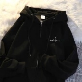 外套宽松百搭设计感上衣 中大童连帽开衫 男女童秋冬季 卫衣2026新款