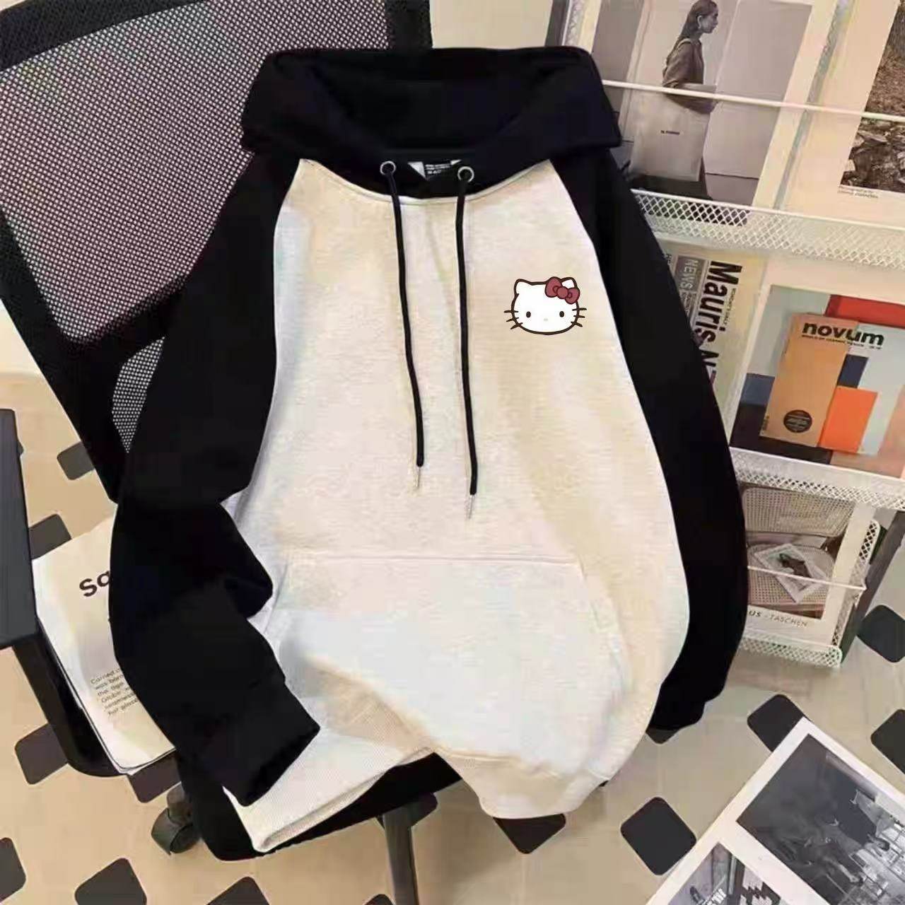 女童纯棉银狐绒美式复古插肩袖连帽卫衣中大童秋冬宽松慵懒风外套,童装/婴儿装/亲子装,卫衣/绒衫,淘宝优惠券,粉丝福利购,淘宝优惠卷