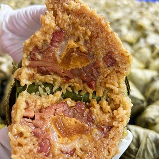 海南定安黑猪肉粽鲜肉粽蛋黄大肉粽真空端午节海南粽子柴火粽即食
