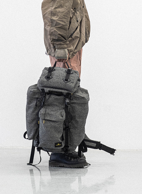 【Lii官方】LiiGear联名HK户外机能多用途碳纤维背负胡椒盐双肩包