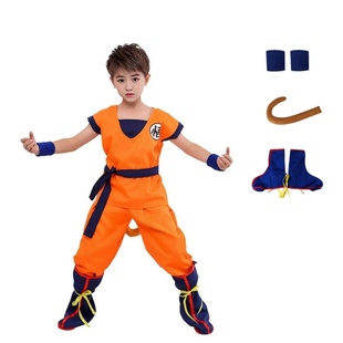 七龙珠孙悟空超级赛亚cosplay动漫亲子儿童成人演出练功衣服套装