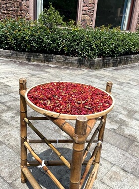 簸箕竹架子晾晒架蔬菜水果茶叶中药花生火锅菜价多层置物架三脚架